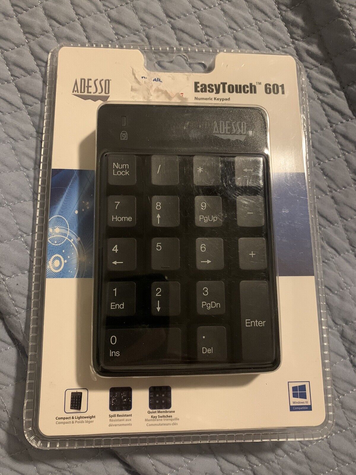 New Adesso 601 Easy Touch USB Numeric Keypad