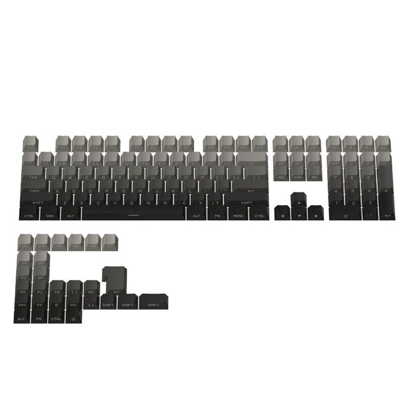 132Keys ABS Translucents Keycaps Side Engraved Blacklit Gradients Keycaps
