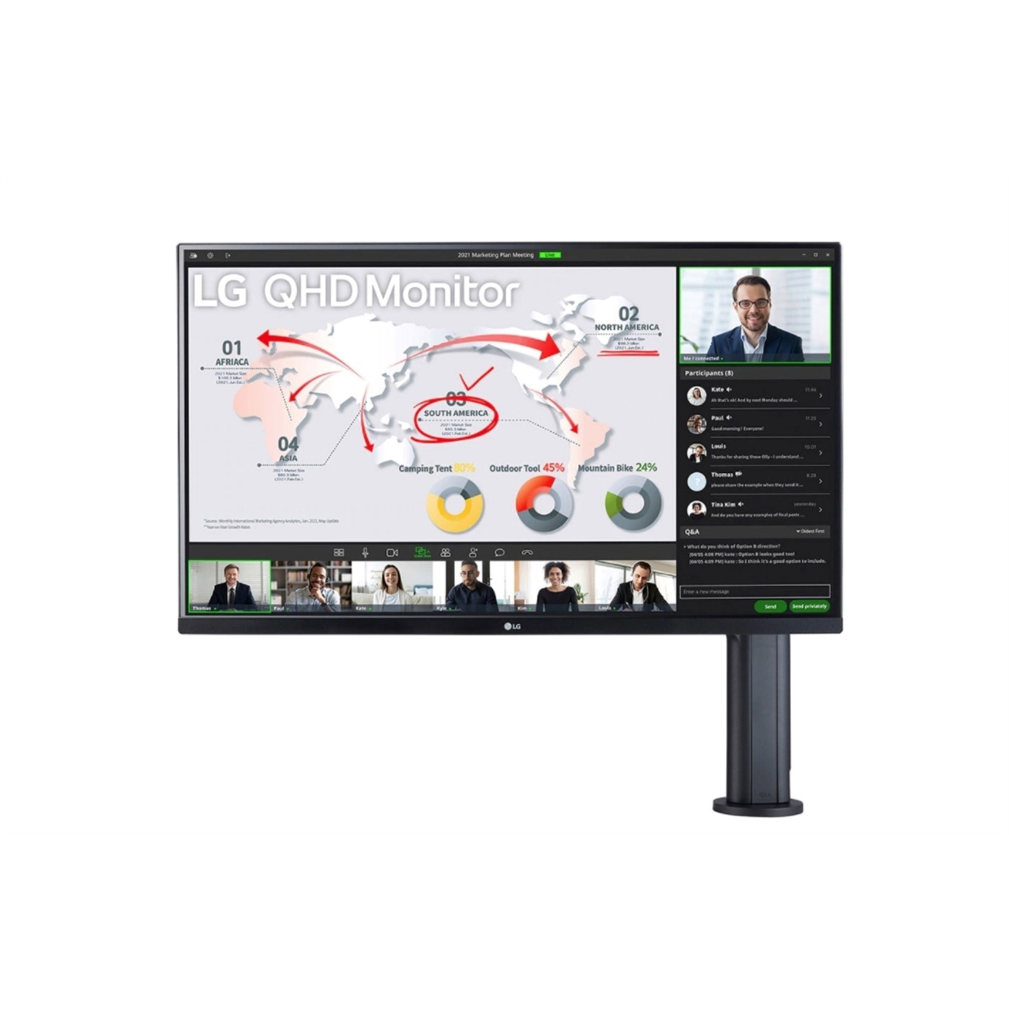 LG LG 32QP880-B 32" QHD IPS Monitor, Black