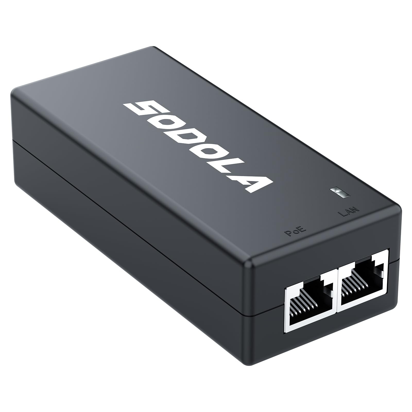 SODOLA 2.5Gb PoE+ Injector 30W,Power Over Ethernet Plus Black