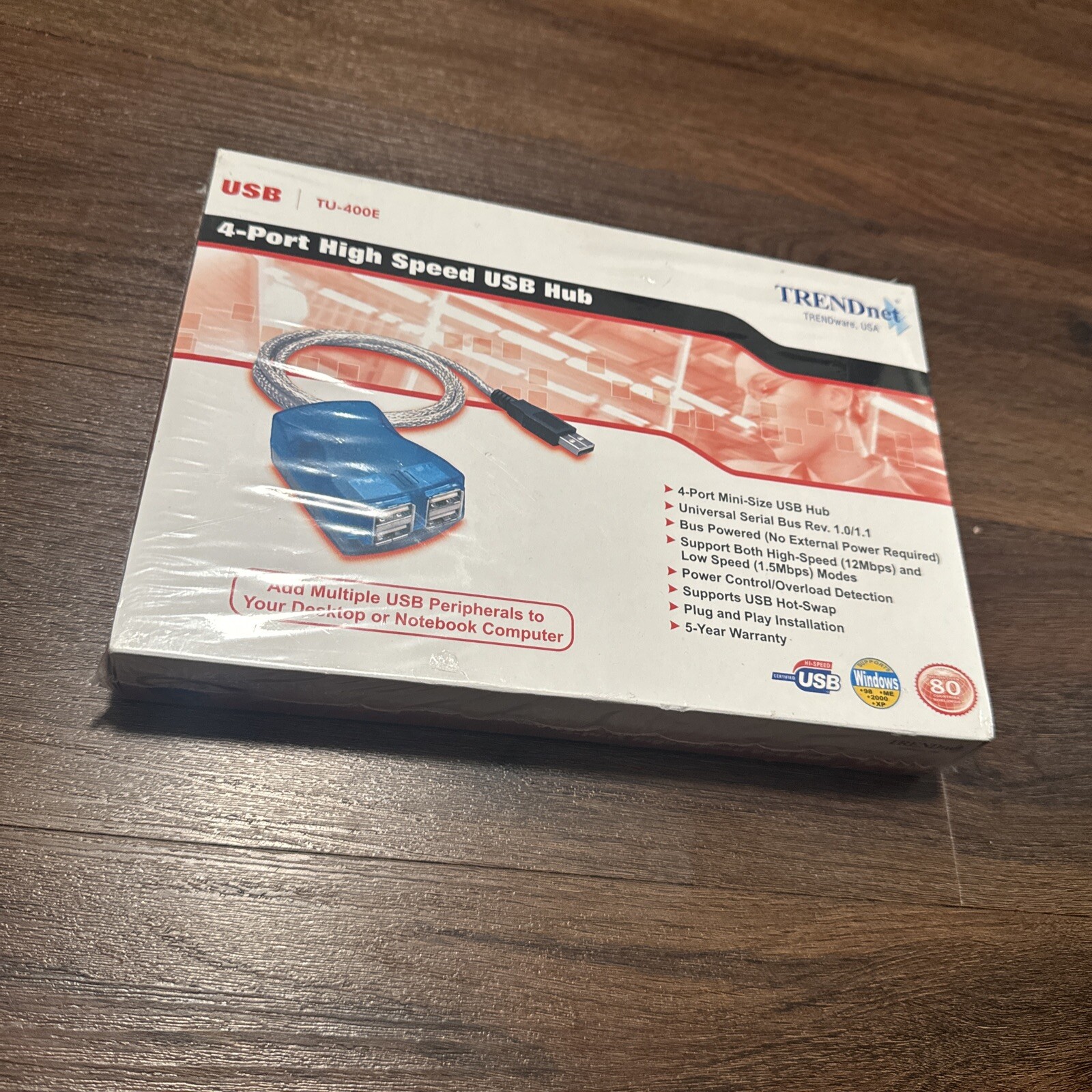 Trendnet TU-400E with Integrated Cables . 4 Port High Speed USB HU.
