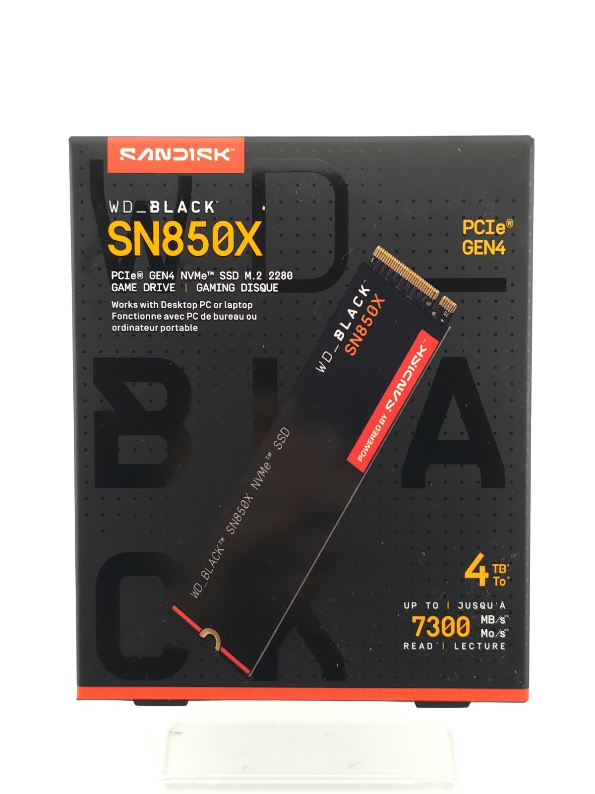 SanDisk WD_BLACK SN850X PCIe Gen4 NVMe M.2 2280 4TB SSD 7300MB/s Read