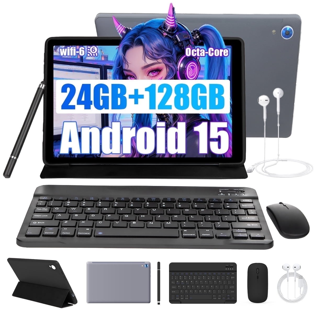 AEEZO 2025 Newest Android 15 Tablets 10inch ,Go Octa Core Tablet with 2