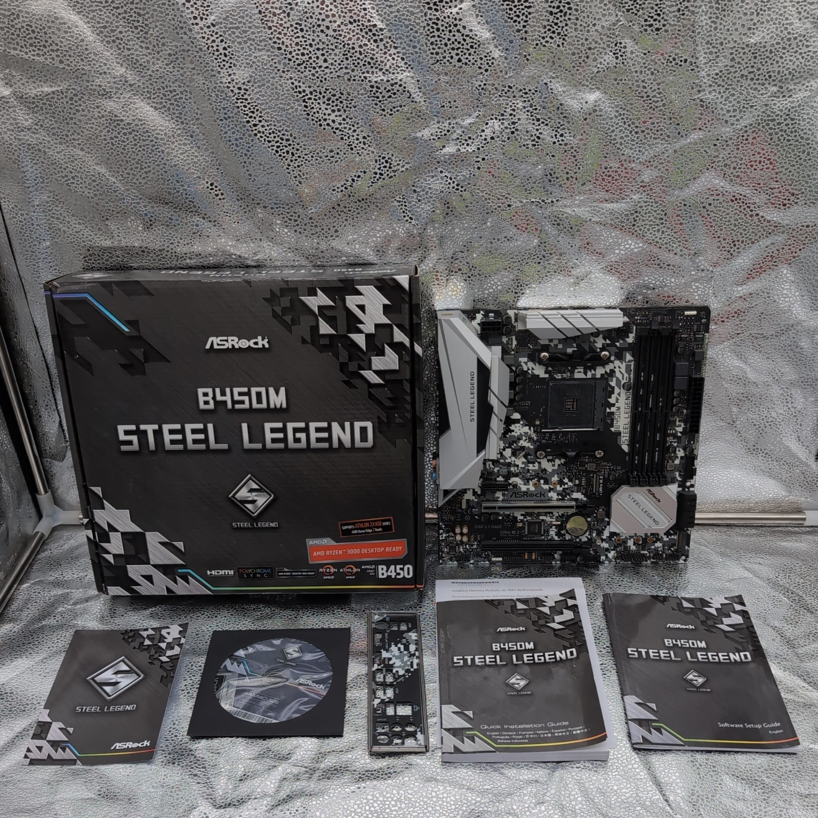 ASRock B450M Steel Legend AM4 microATX mATX AMD DDR4 Motherboard