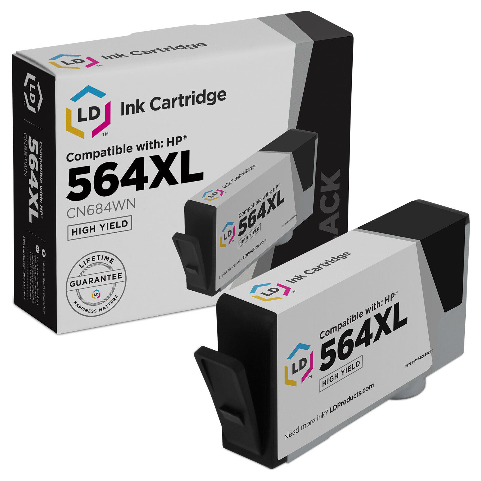 LD Compatible 564XL CB684WN HY Black Ink Cartidge for HP 7510 B109q B8500 B110