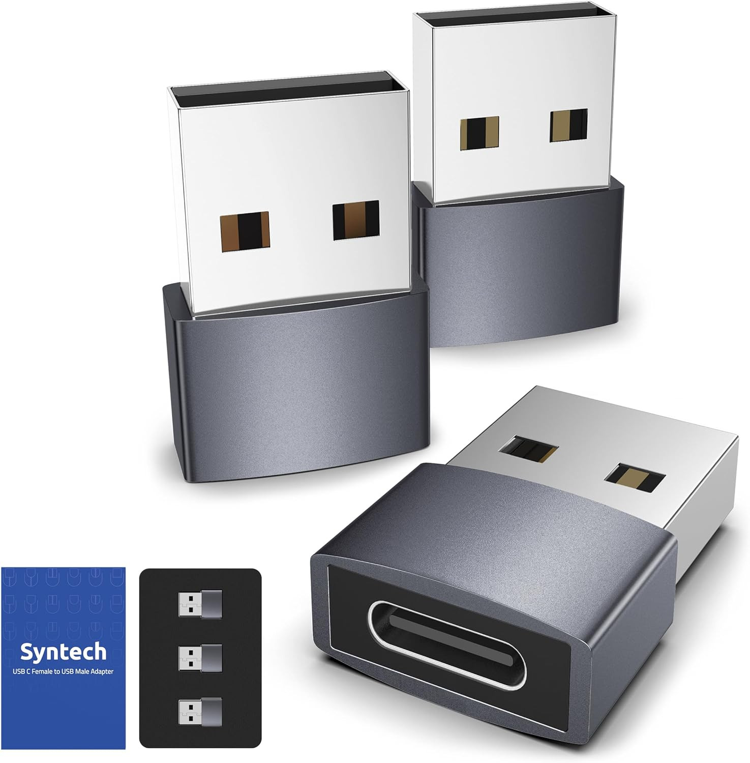 Syntech USB C Female to USB Male Adapter Pack of 3 Type C to USB a Converter 