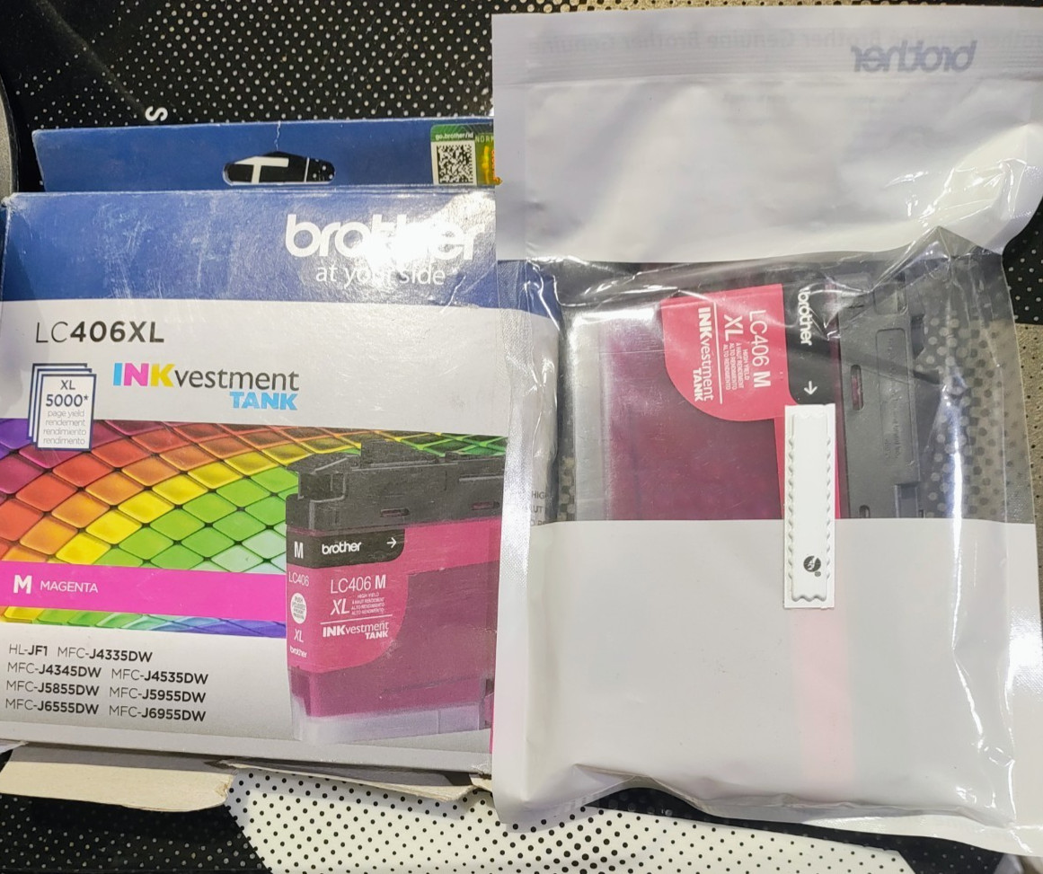 Genuine Brother LC406XL-M MAGENTA High-Yield Investment Ink Cartridge 8/26