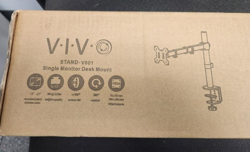 NEW in Sealed Box  - VIVO STAND-V001 Single LCD Monitor Mount Stand