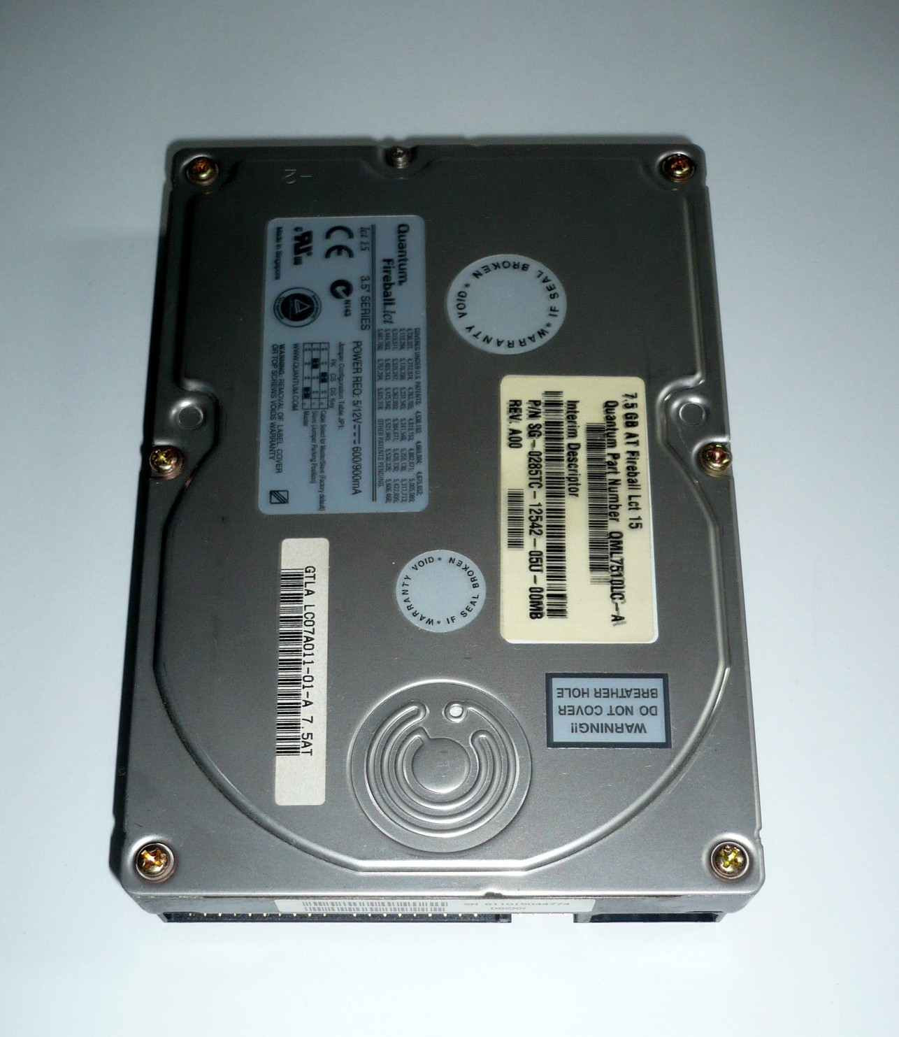 Quantum Fireball lct QML7510LC-A 7.5GB IDE 3.5" Internal Desktop PC Hard Drive