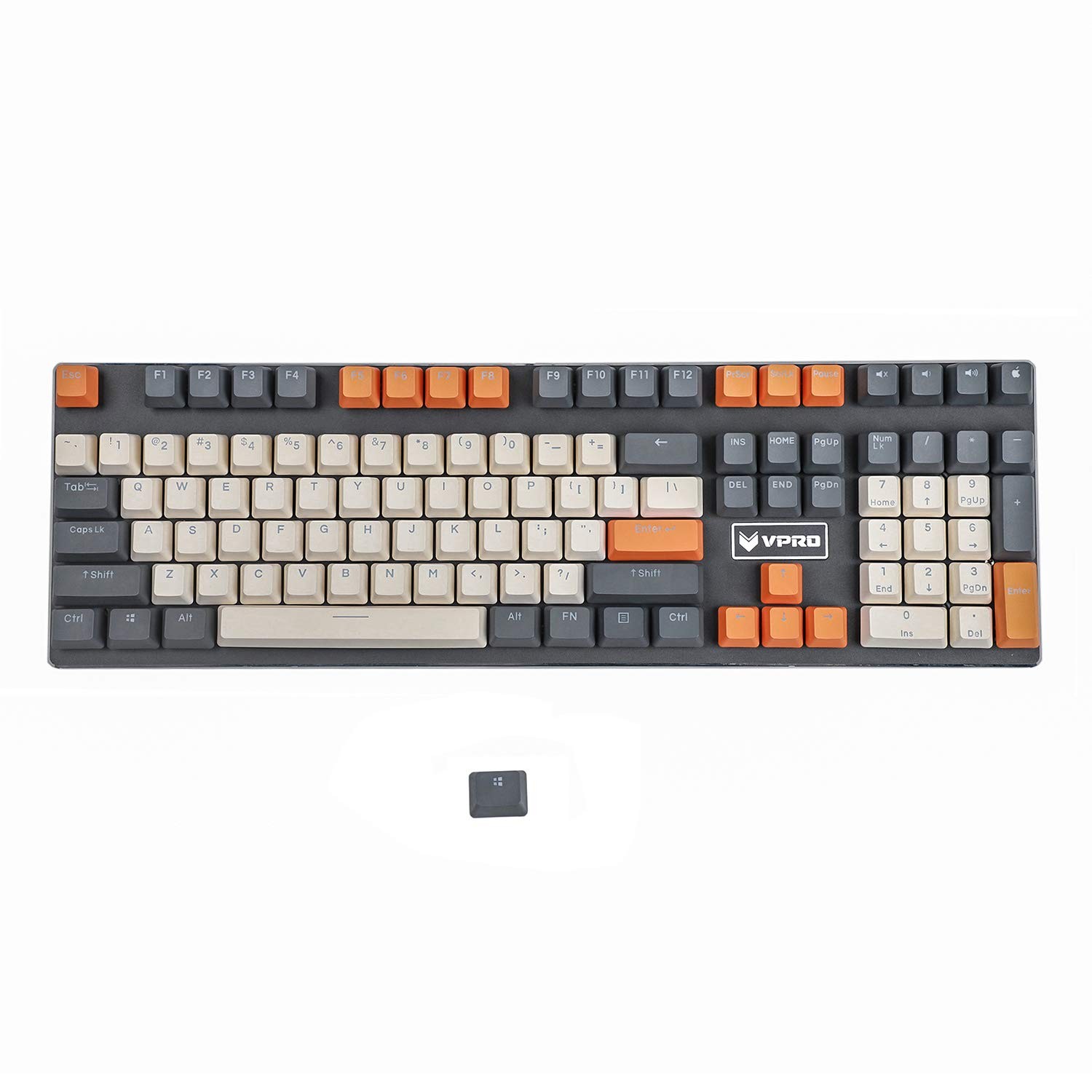 108 Keys Double Shot Dyed PBT Shine Through OEM Profile Carbon Sunset Keycaps