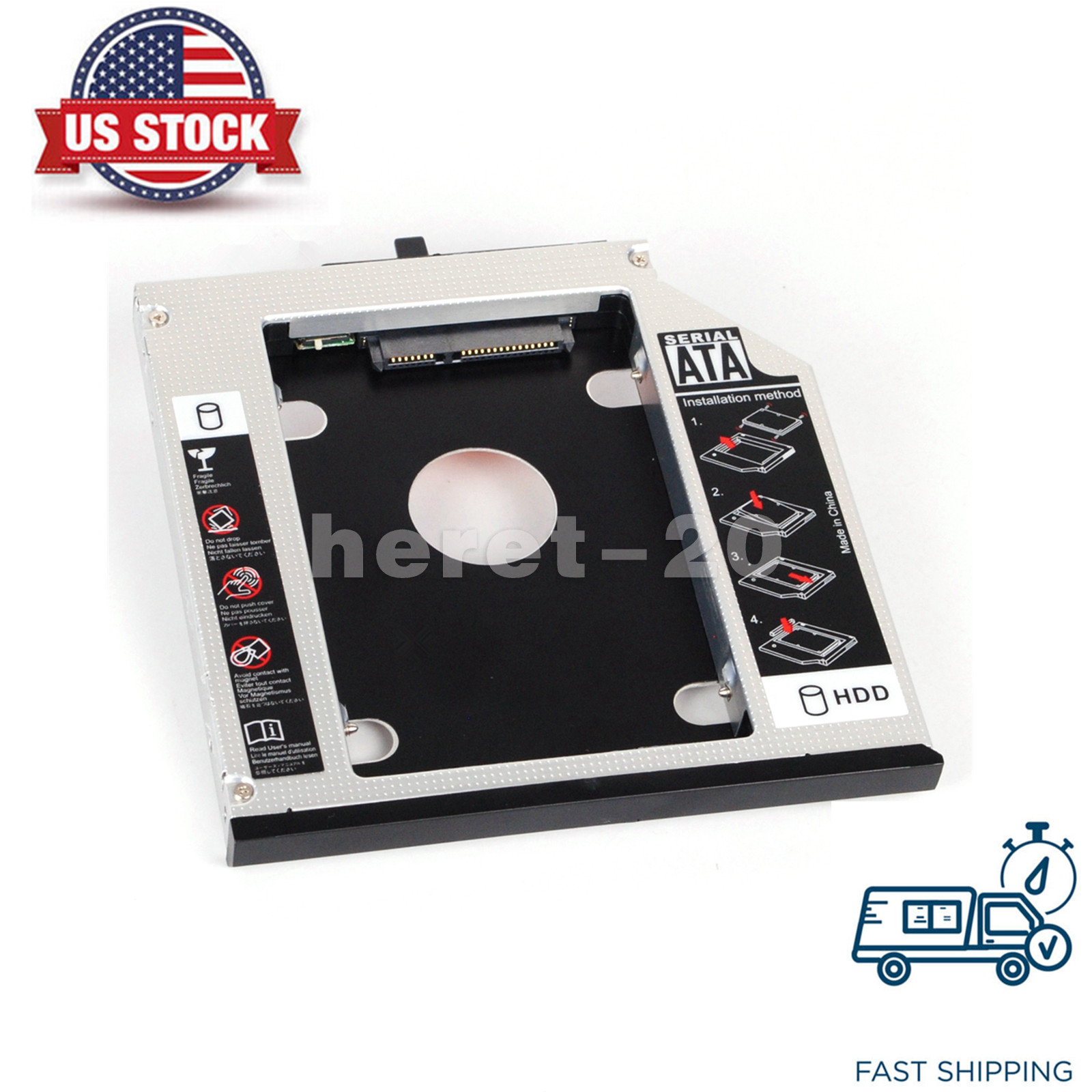 12.7mm 2nd HDD SSD Hard Drive Caddy Tray For Lenovo Thinkpad T420 T520 T530