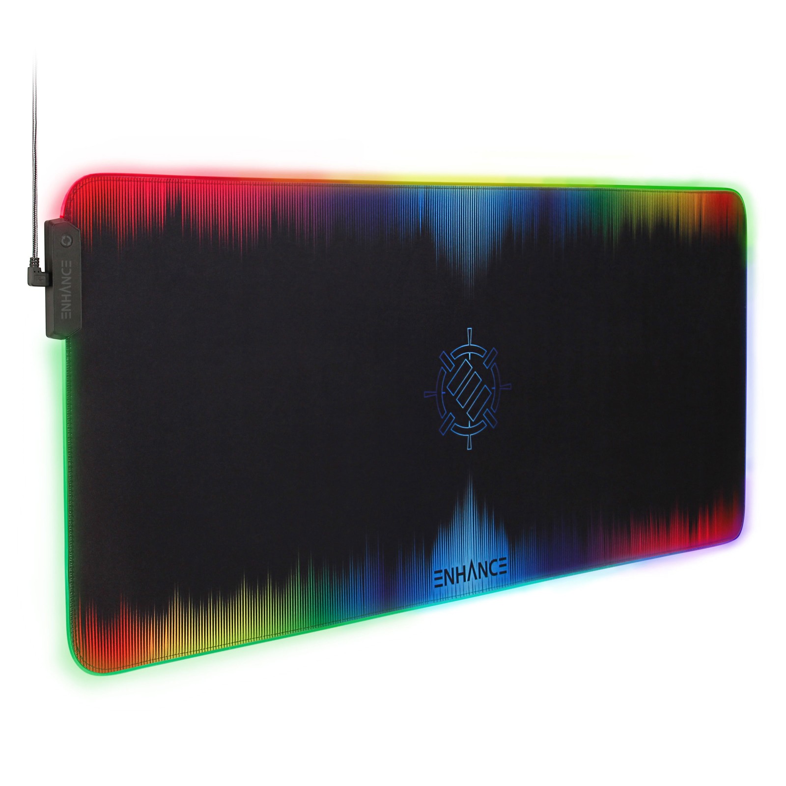 ENHANCE Extra Large LED Gaming Mouse Pad - Soft XXL Desk Mat with 7 RGB Colors