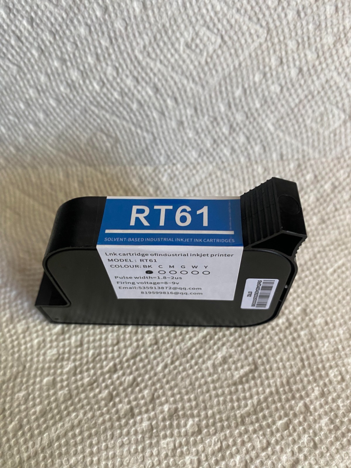 RT61 Ink Cartridge 42ML Black Quick Dry Ink Cartridge For SC12 SC12T CP12 CP ...
