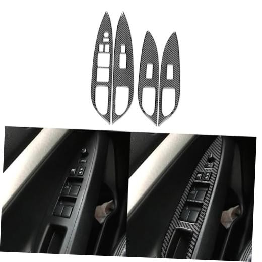 Real Carbon Fiber Trim for Infiniti G35 Window Lift Switch Panel - A