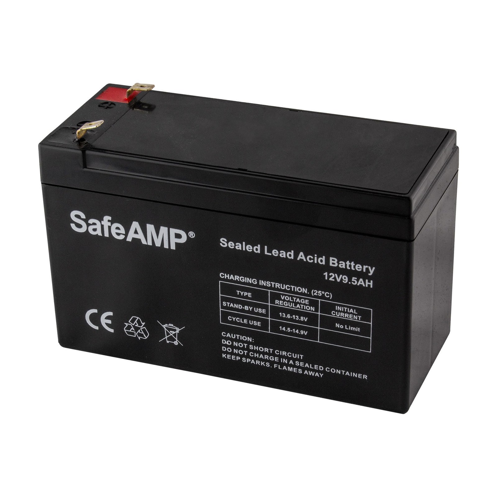 SafeAMP UPS Battery, Size 1 Pack, RBC17, 12V 9.5Ah, For APC Models