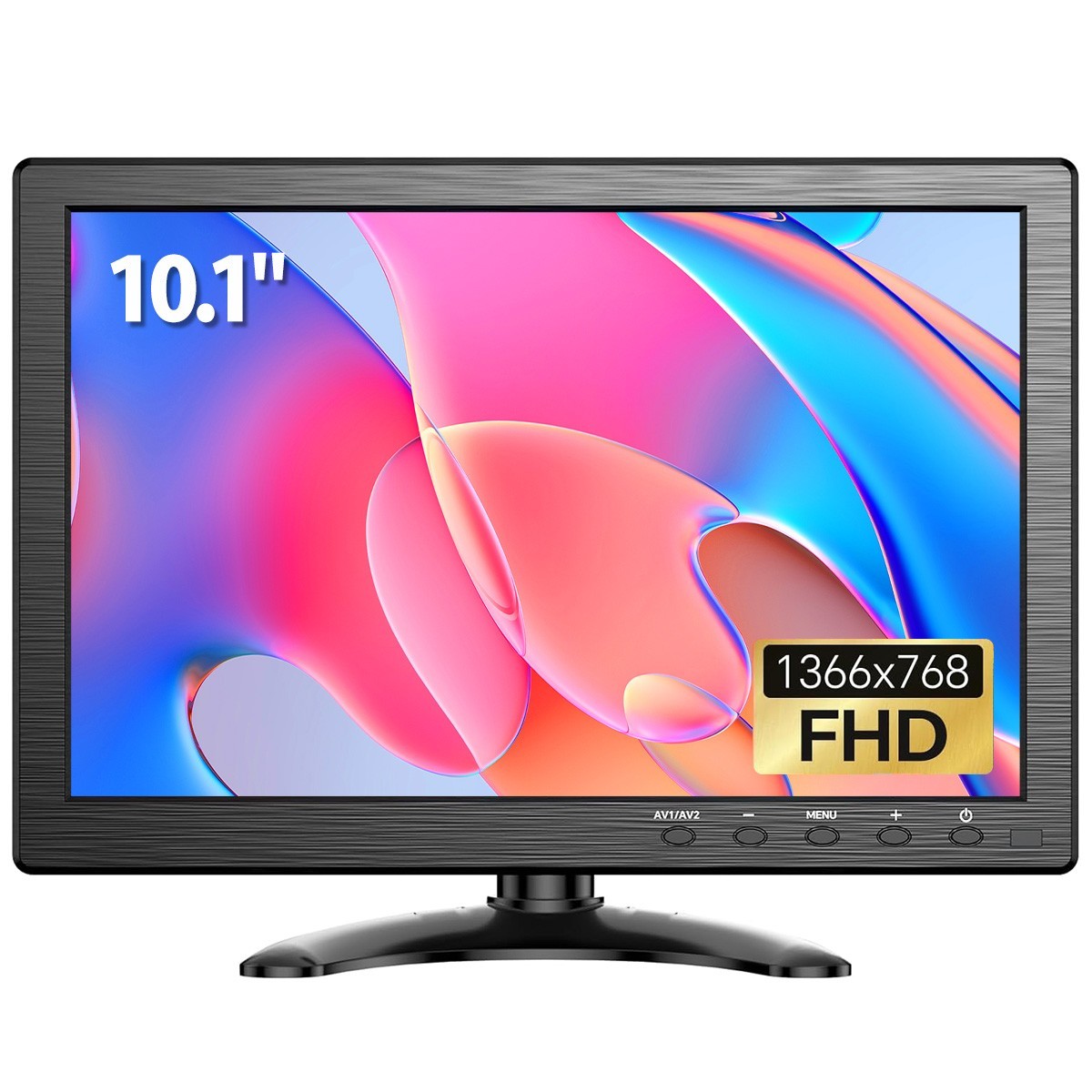 10.1 inch CCTV Monitor 1366x768 HDMI VGA BNC USB fr Gaming Security Raspberry Pi
