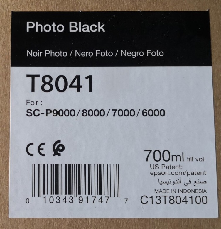 10-2021 New Genuine EPSON T8041 Photo Black 700ml Ink SC-P6000 P7000 P8000 P9000