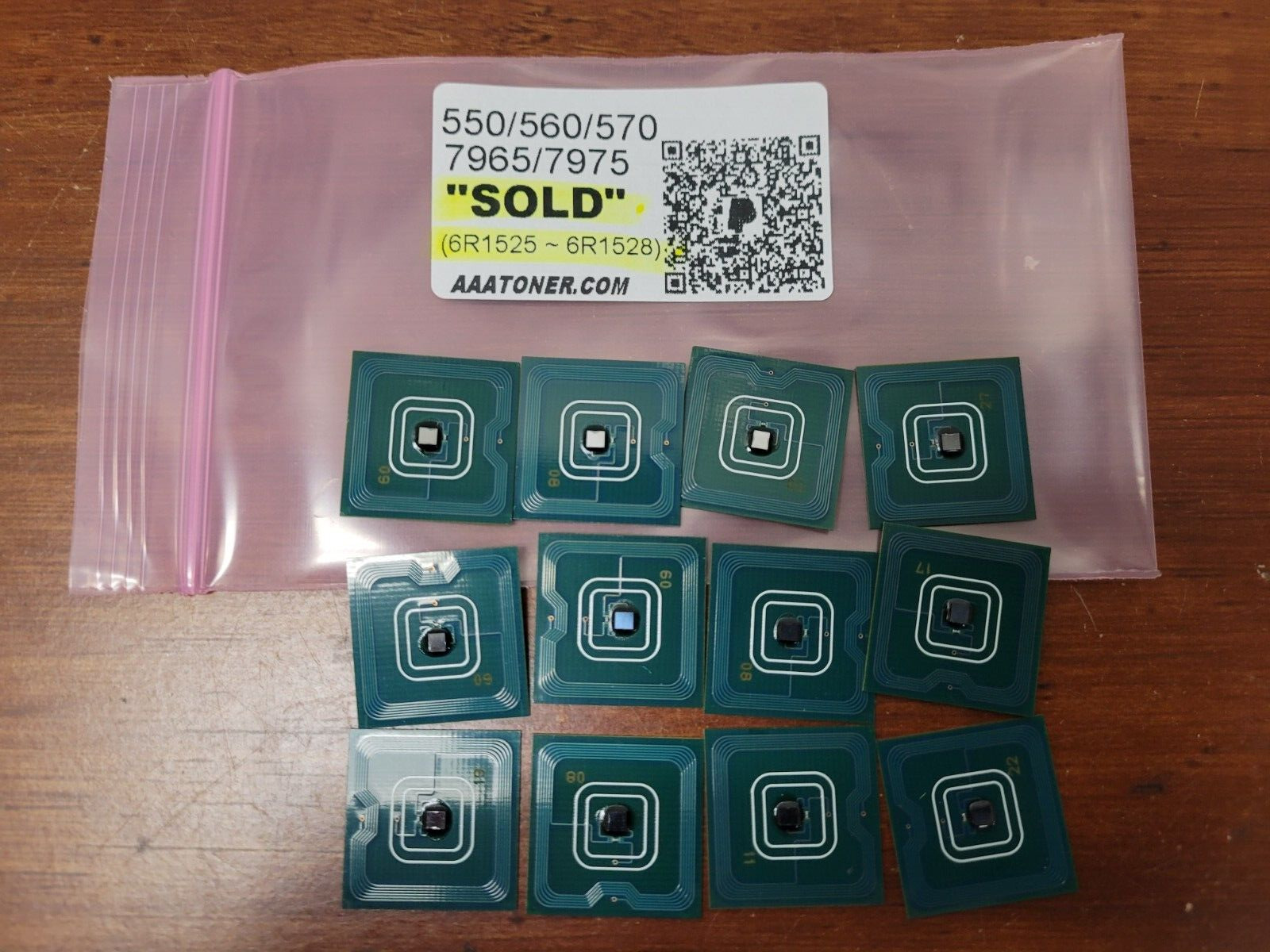 12 x Toner Chip (1525 - SOLD) for Xerox 550, 560, 570 WC 7965, 7975 Refill