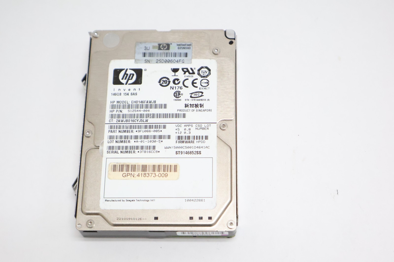 HP EH0146FAWJB 146GB 15K SAS 3.5" Hard Drive Tested Working Server HDD