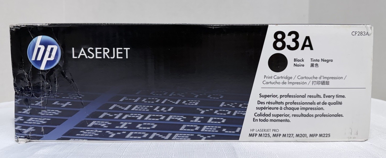Genuine HP 83A  Black OEM LaserJet Toner Cartridge CF283A-  New Open Box