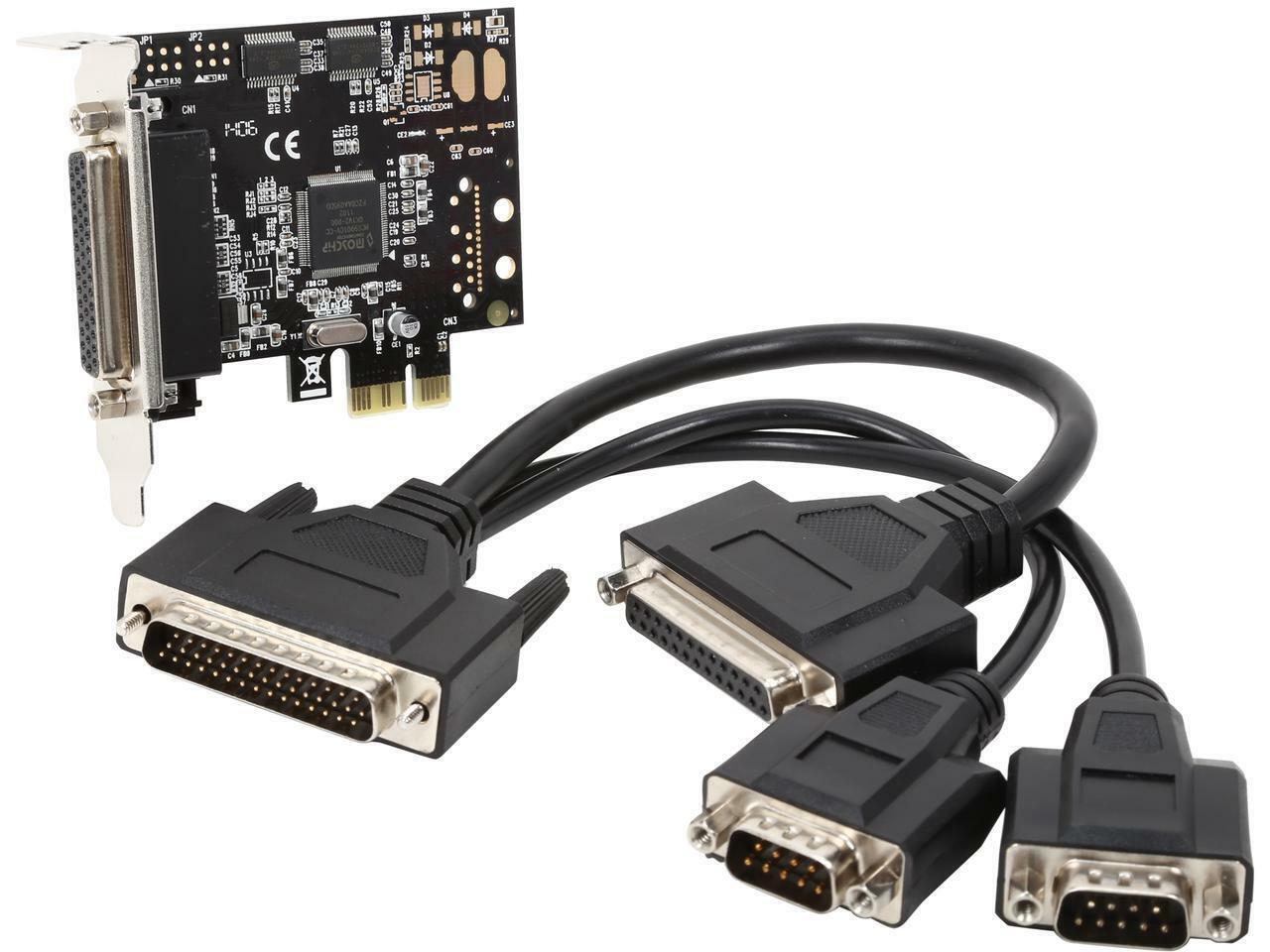 StarTech.com 2S1P PCI Express Serial Parallel Combo Card with Breakout Cable Mod