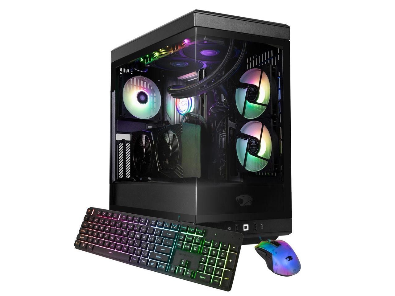 iBUYPOWER Y40 Gaming PC Desktop Computer AMD Ryzen 7 9800X3D CPU, NVIDIA GeForce