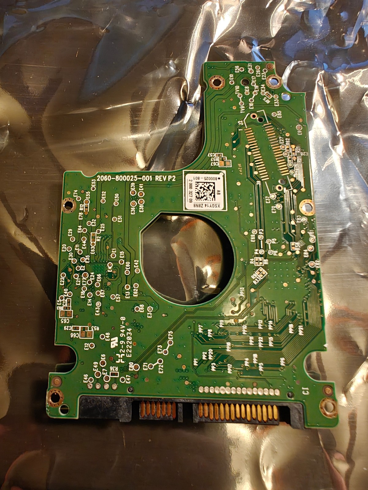 WD 2060-800025-001 REV P2 PCB BOARD ONLY TESTED