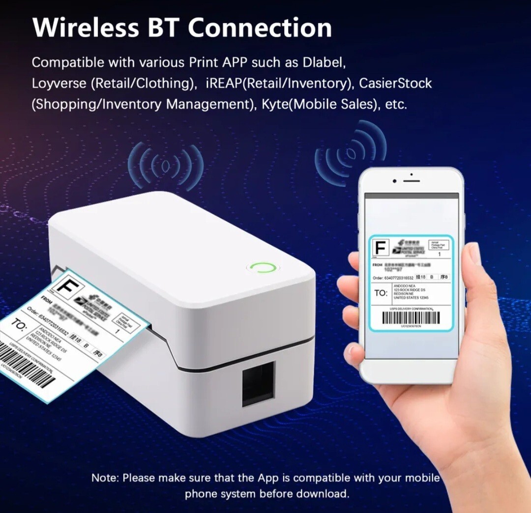 Thermal Label Printer 3 Inch MODEL TDL401 (H) Usb And Bluetooth Connectivity