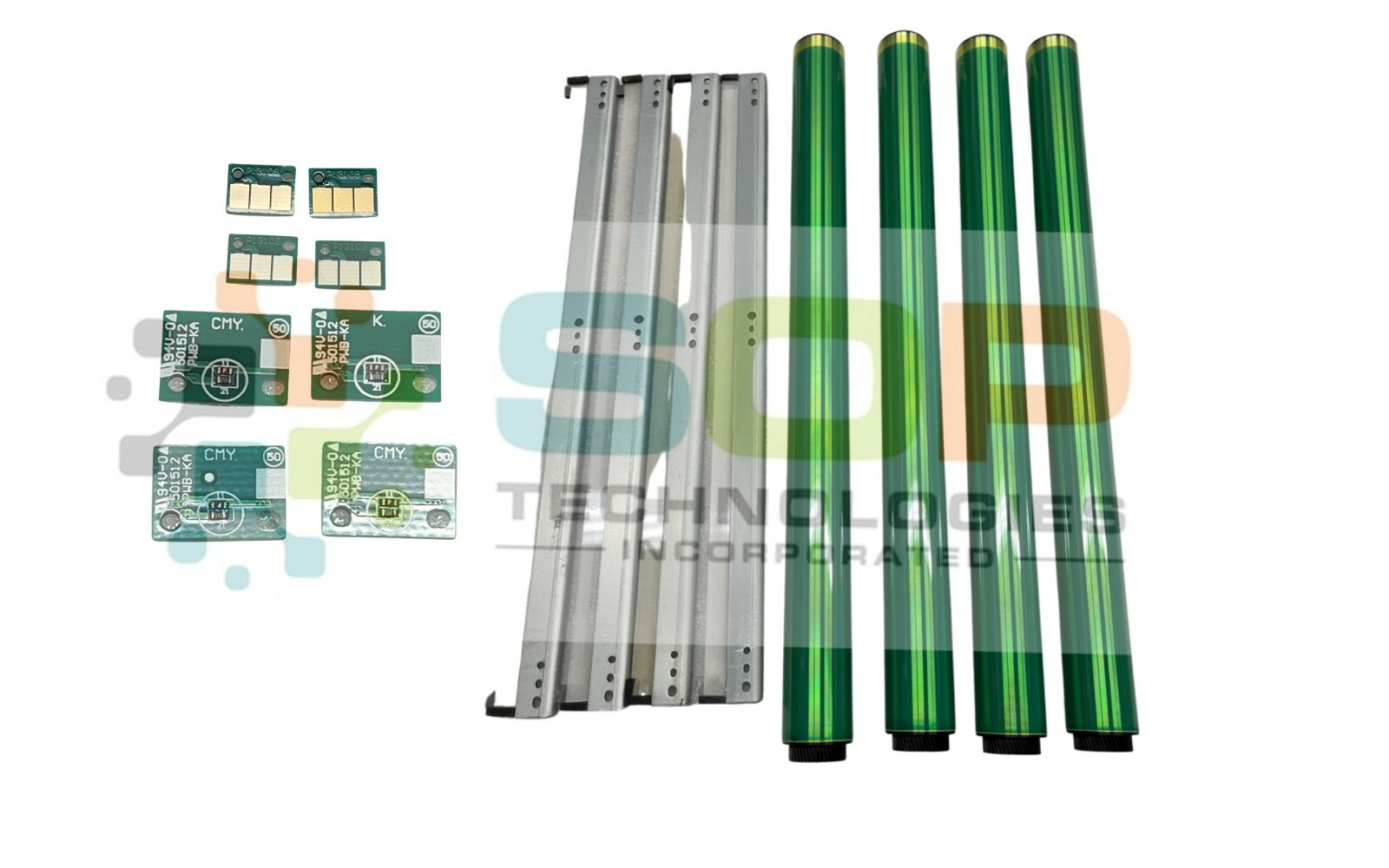 DR313 Drum rebuilt kit 4 Drum Cylinder, 4 Blades, 4 CMYK Chips