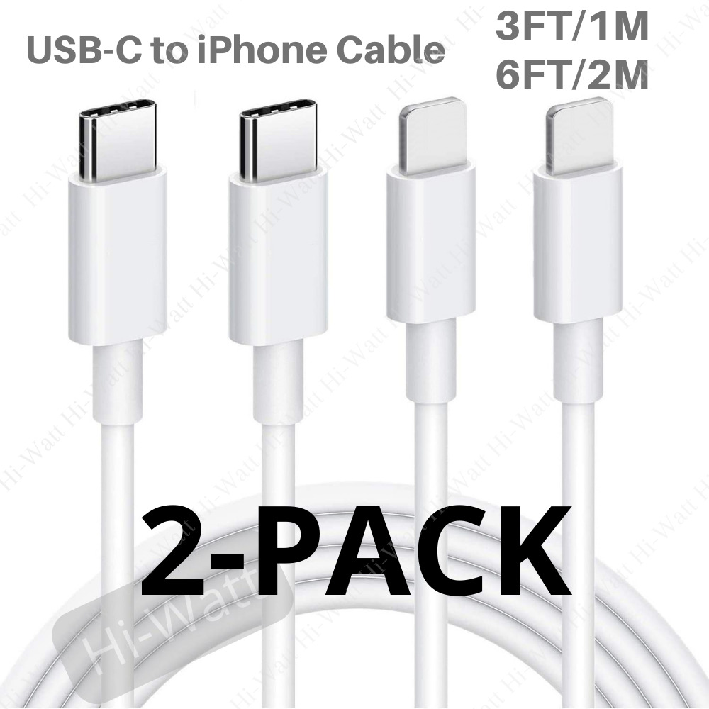 2-Pack For 13 12 11 Pro Max USB C to iPhone Cable 3FT 6FT PD Fast Charger Cord