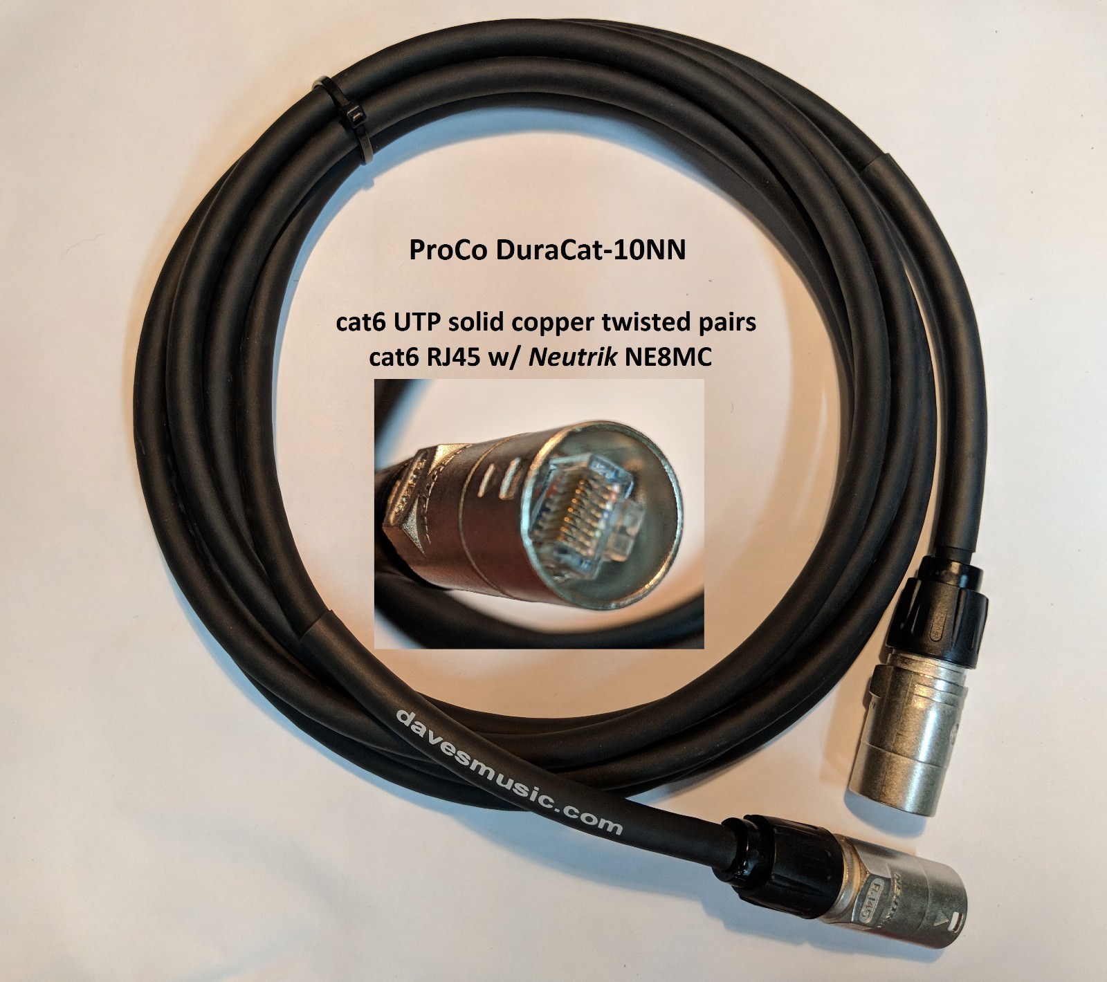 NEW PROCO 10 foot DURACAT-10NN cat6 UTP (CAT5) Digital Patch Cable Ships Free