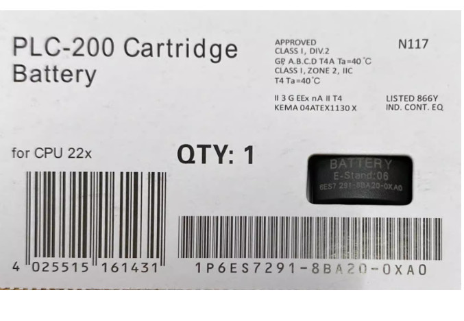 1PC NEW SISC291-8BA20 for Siemens S7-200 PLC Battery Card 6ES7291-8BA20-0XA0