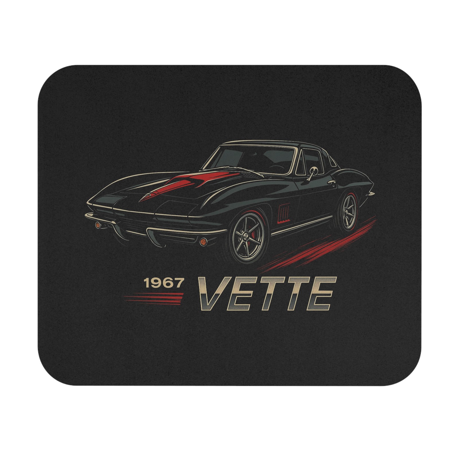 1967 Corvette Stingray Mouse Pad Classic Car Desktop Mat Gift for Vette Fans