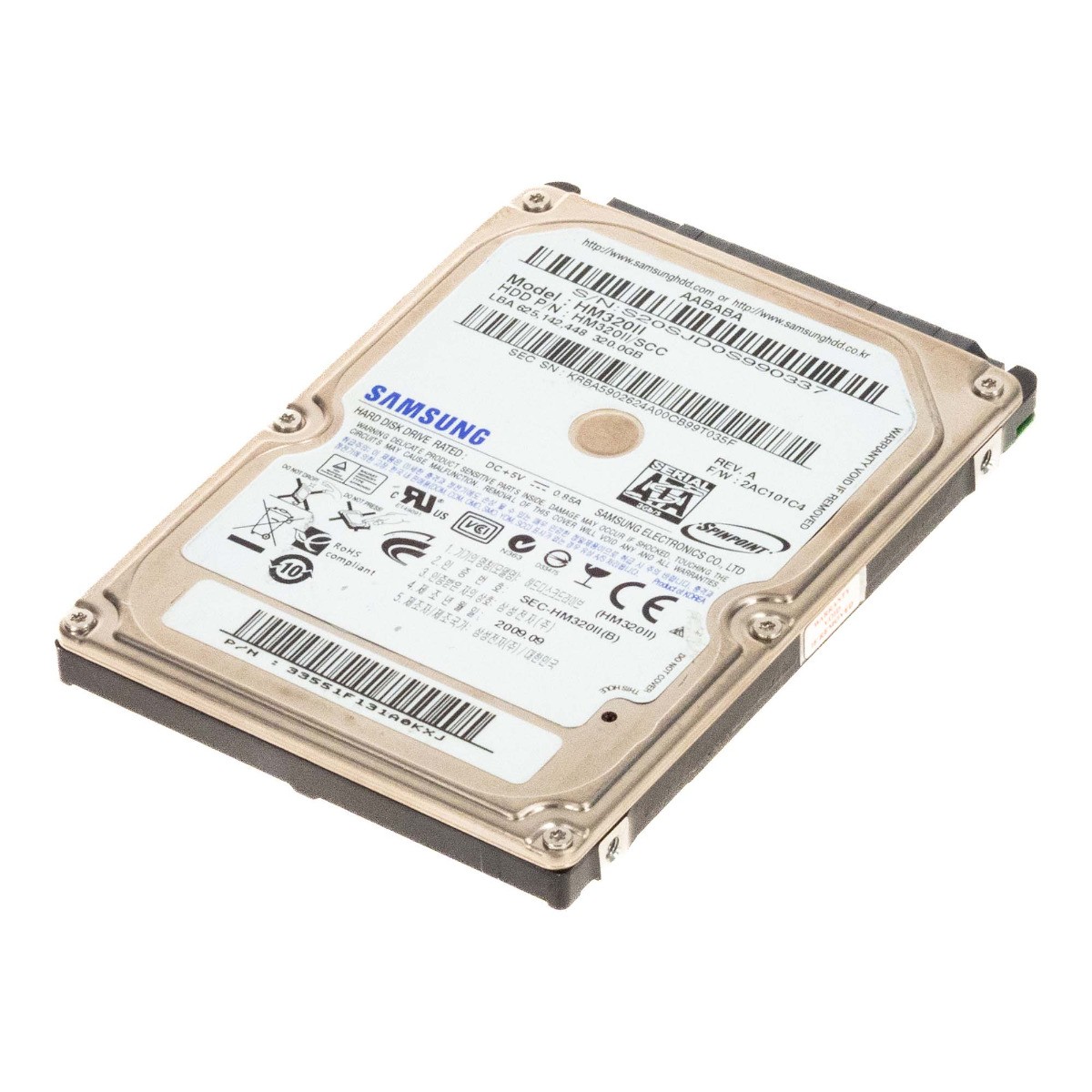 HARD DRIVE SAMSUNG SpinPoint M7 HM320II 320GB 5.4K 8MB SATA II 2.5'' 