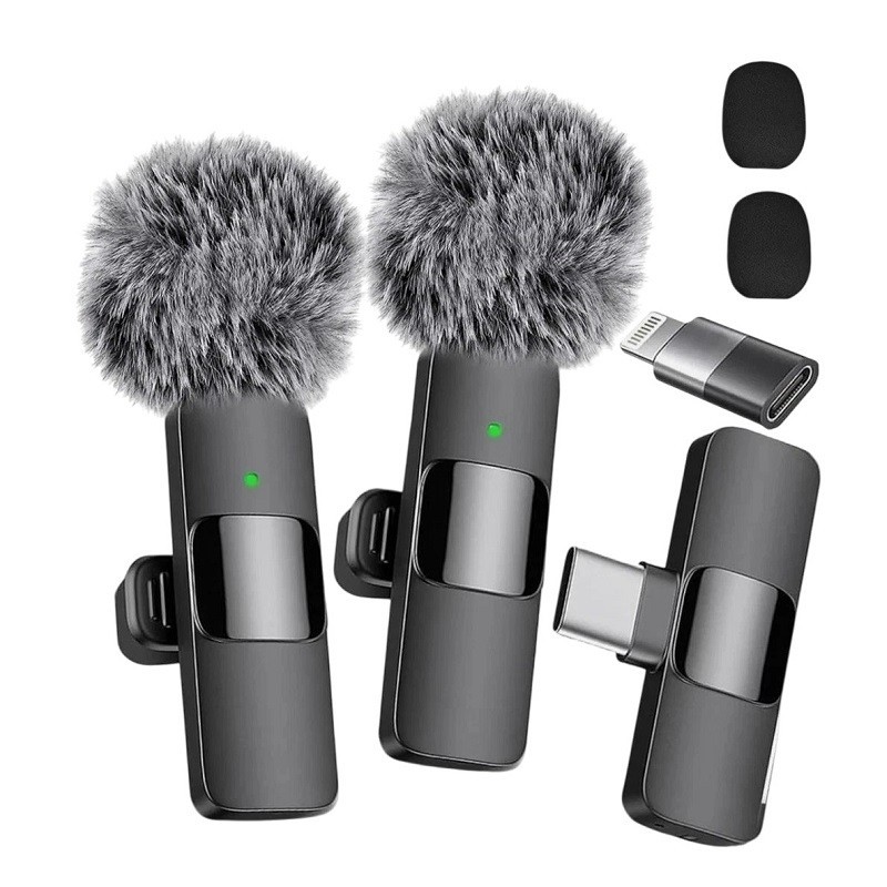 Lavalier Microphone Wireless Audio Video Recording Mini Mic For Android/iPhone