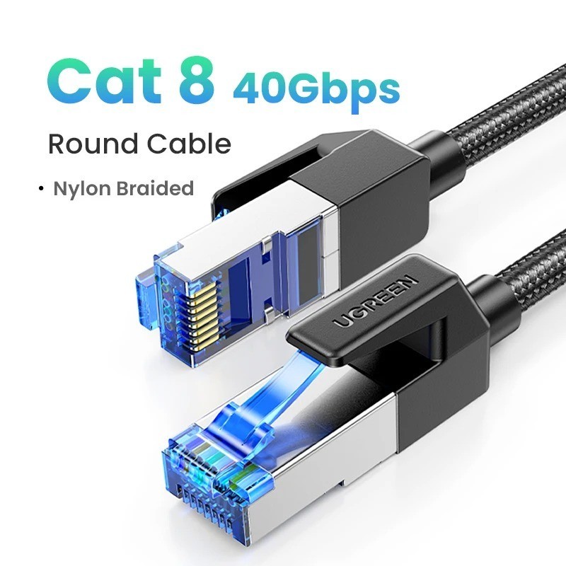 CAT 8 Ethernet LAN Cable 40Gbps 2000MHz RJ45 for PC Laptop PS5 Router