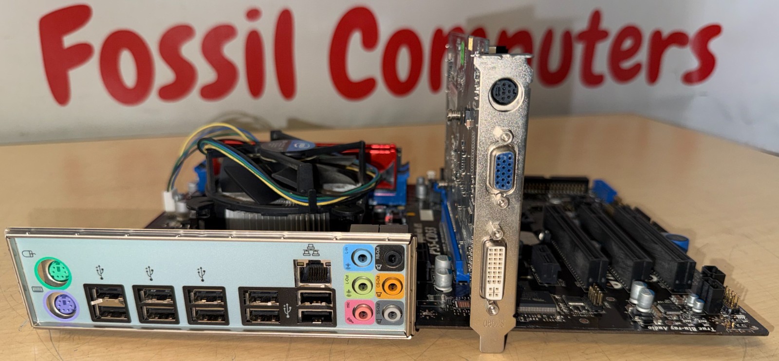MSI P55-CD53 Intel i5 CPU 760 @ 2.80GHz 4Gb DDR3 RAM I/O Shield + Video Card  KL