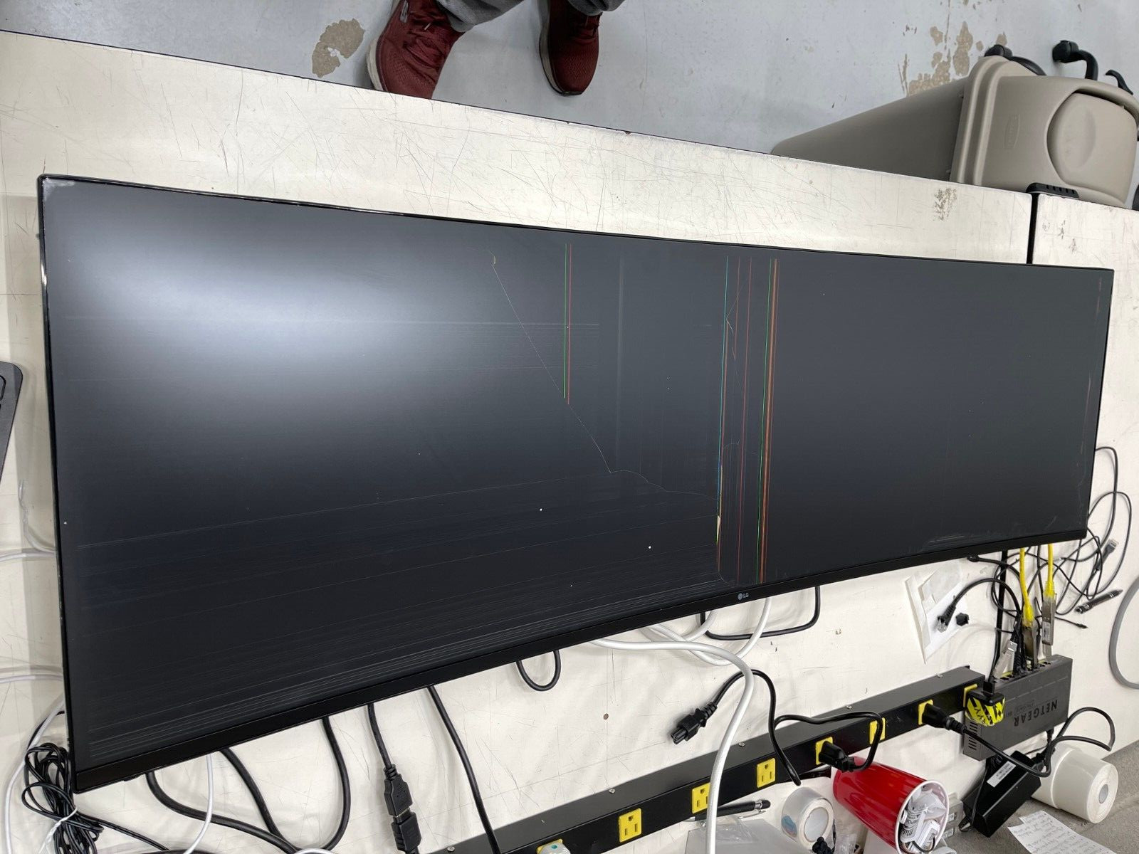 LG 49WL95C-WY 49" UltraWide Dual QHD IPS Curved LED Monitor *FOR PARTS*