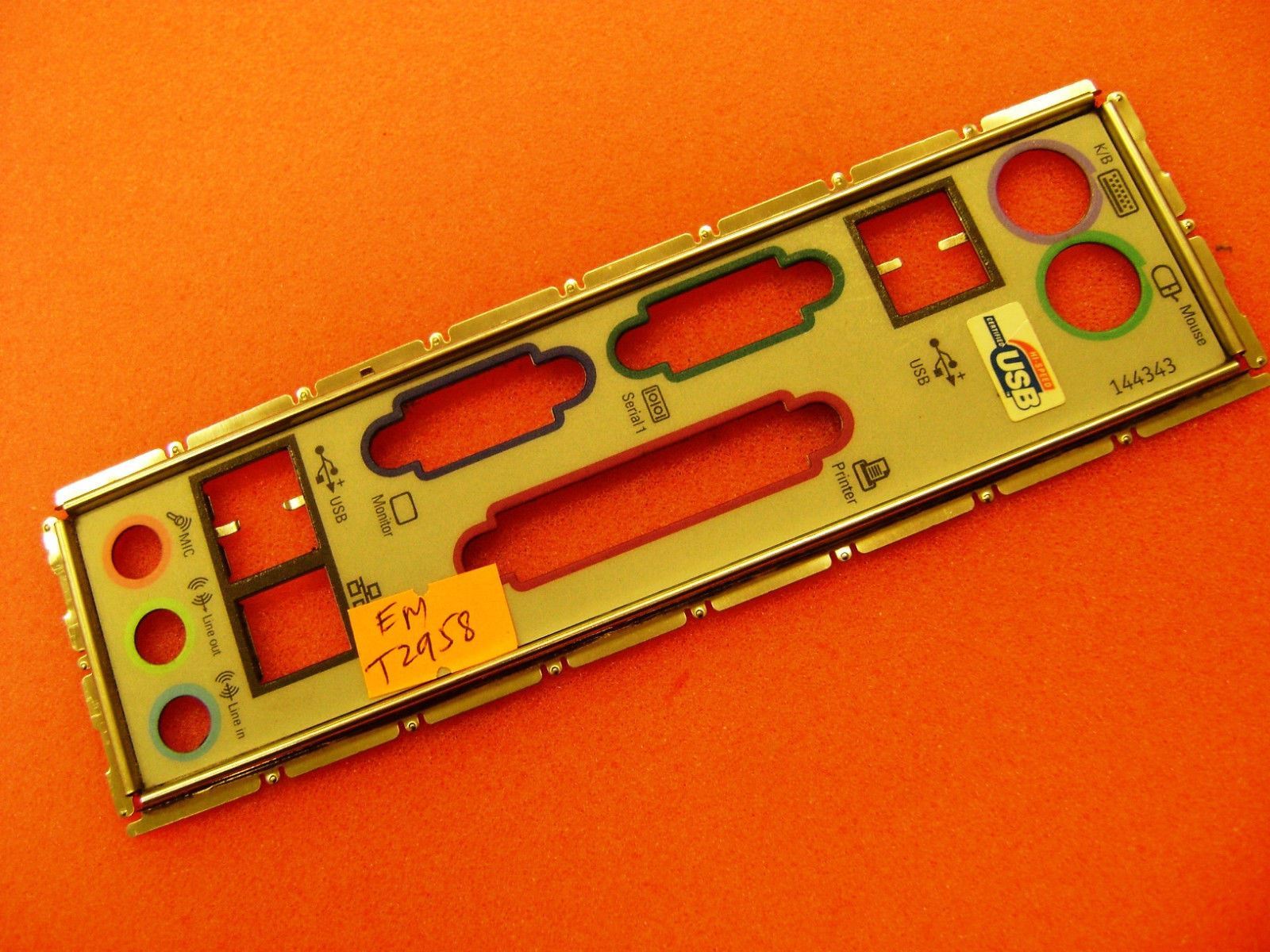 eMachines T2958 Tower  Desktop PC I/O Shield Plate 144343