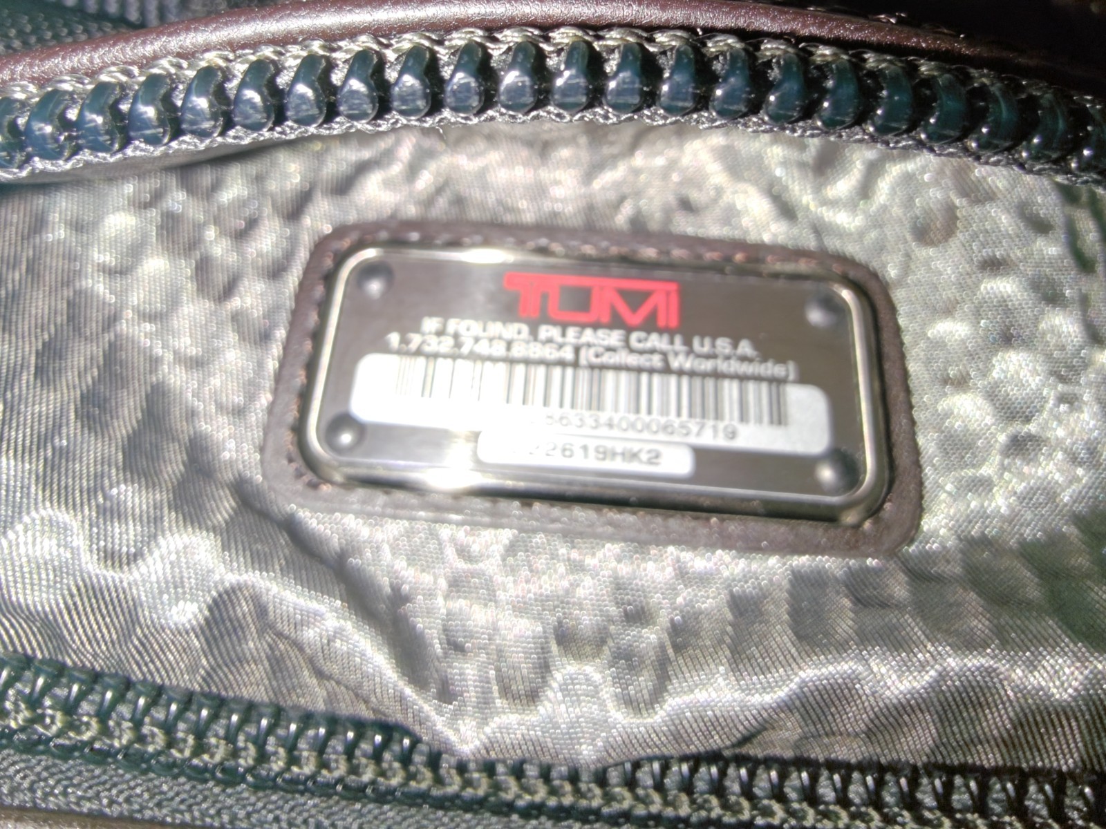TUMI Alpha Bravo 'Brooks' Black / Brown Nylon Slim Briefcase - 222619HK2