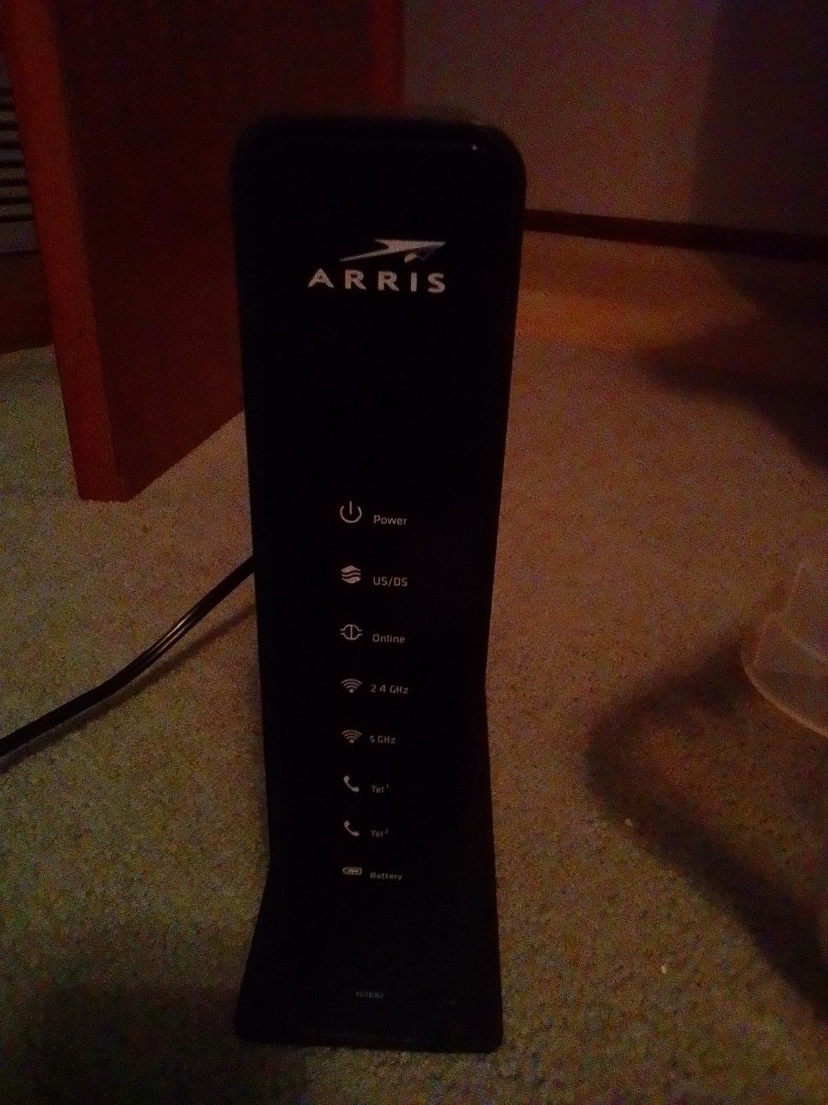 ARRIS TG1682G DOCSIS 3.0 Dual-Band Cable Modem WiFi Router 4-Port Black