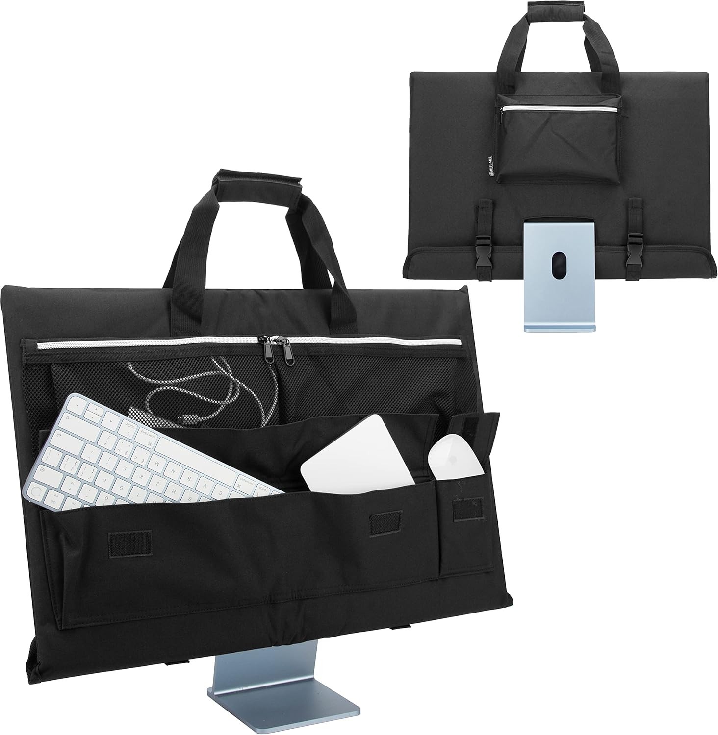 KISLANE Travel Carrying Case for 24'' iMac Desktop Computer, Protective Black 