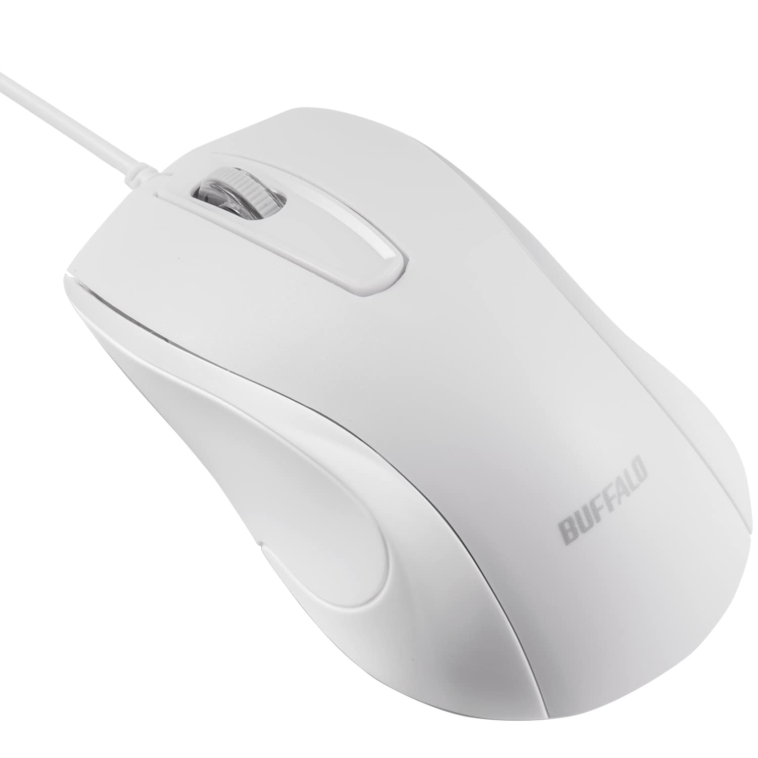 3-Button Wired BlueLED Heavy-Duty Antibacterial Mouse White BSMBU115WH