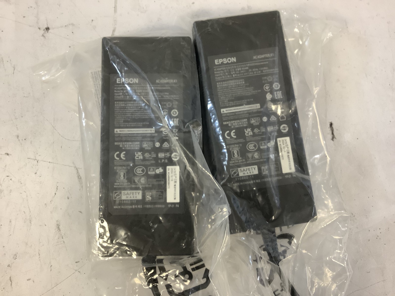 (Lot of 2) Epson M248B 67.2W 240V 1.6A AC Power Adapter/Charger, Black L1B