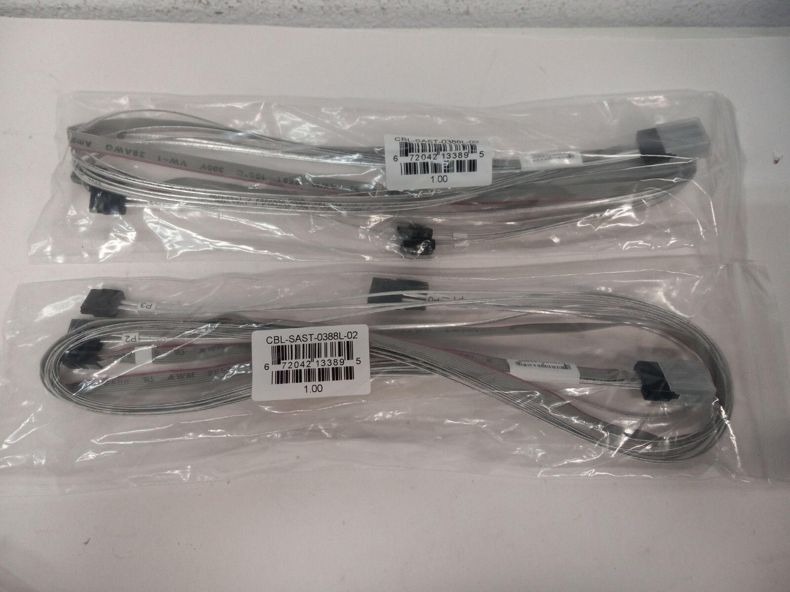 Lot of 2PCS Supermicro Cable CBL-SAST-0388L-02 iPass Mini-SAS to 4x SATA  