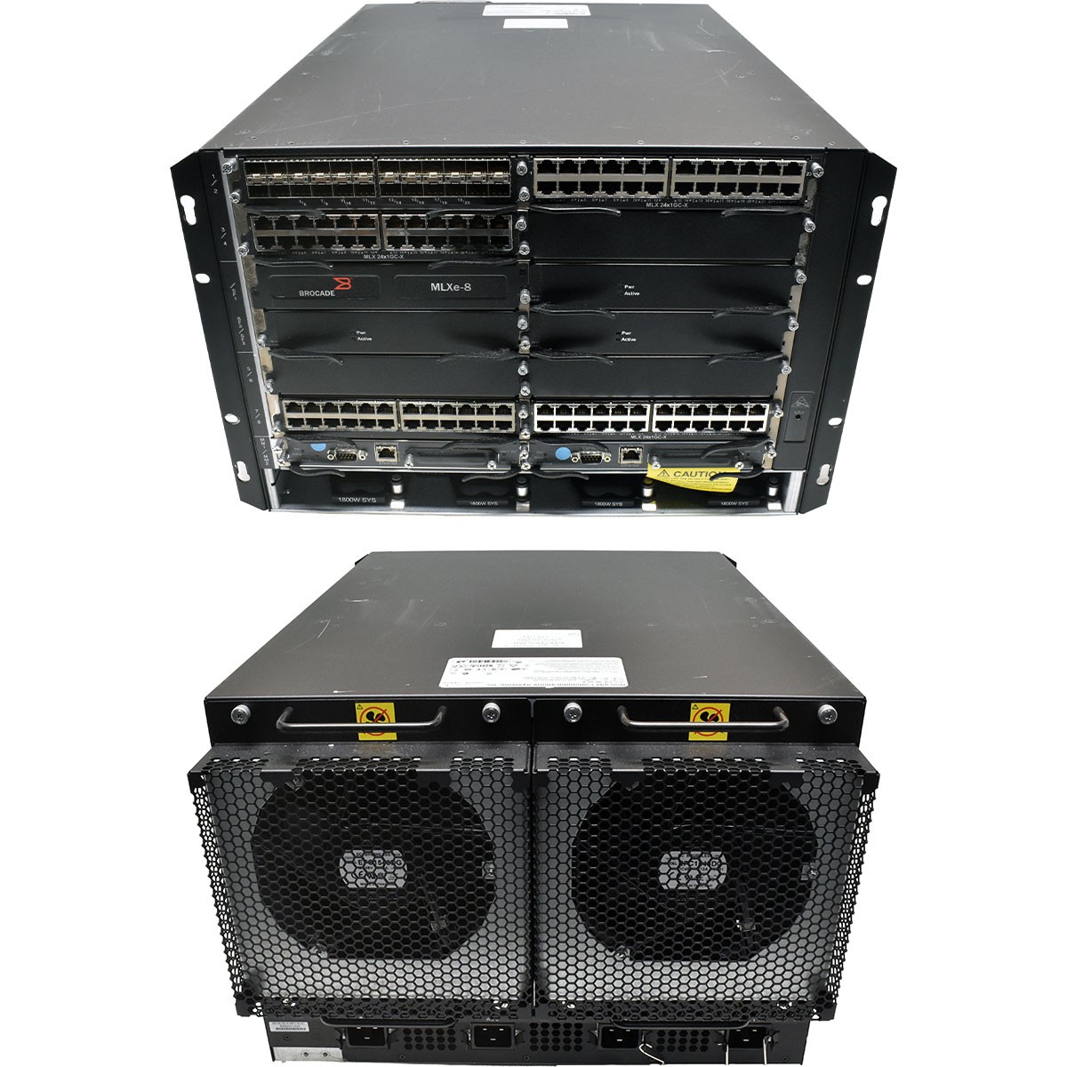 Brocade BR-MLXE-8-MR-M-AC 3xHigh Speed 4x24 RJ45 1x24 SFP 2x Mgmt 80-1007225-XX