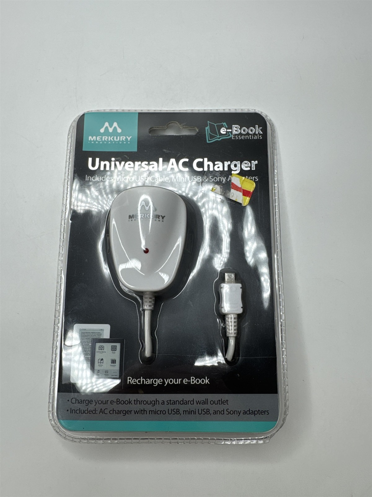 Merkury Innovations e-Book Essentials Universal AV Charger Micro USB Mini USB