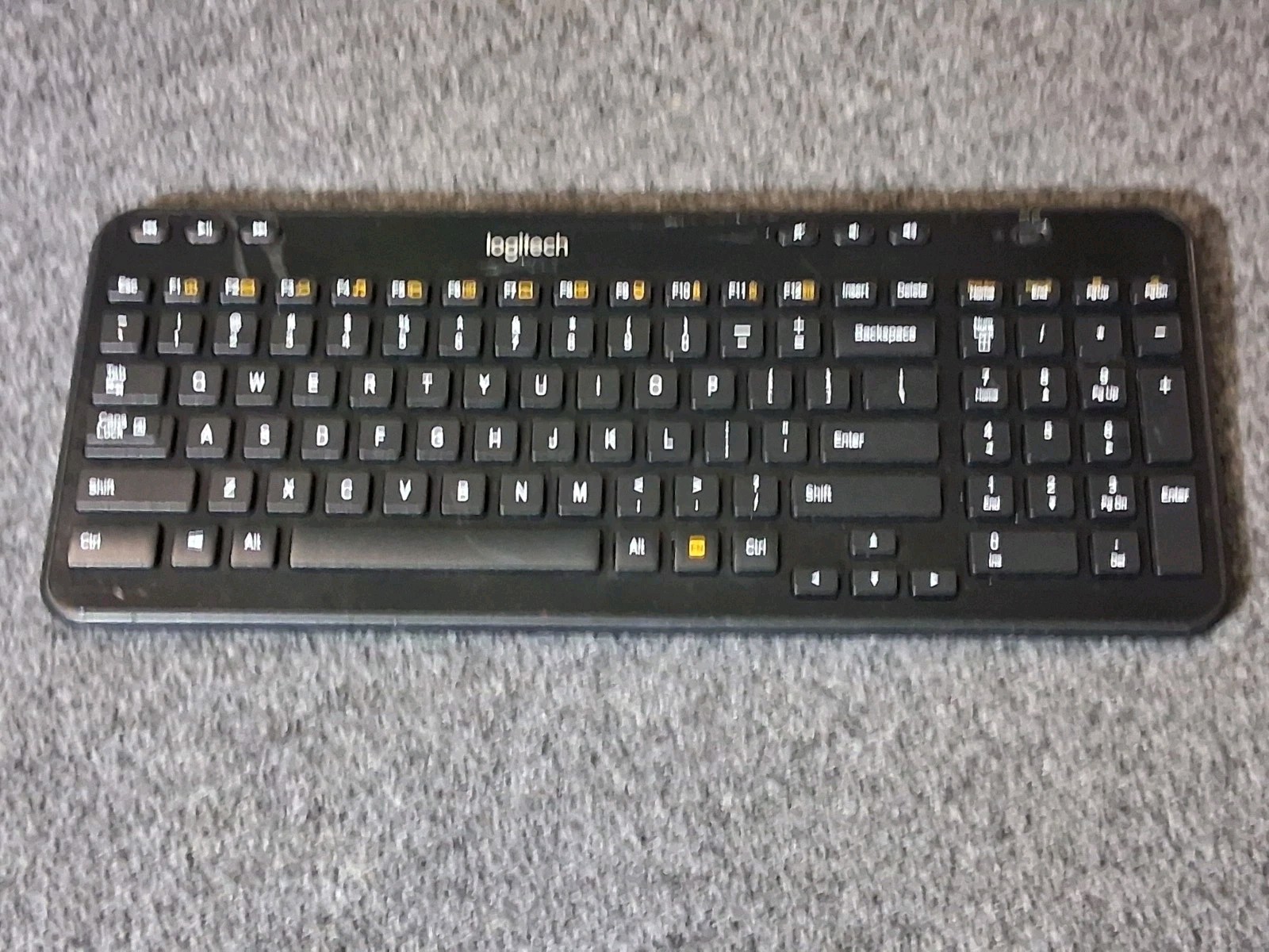 Logitech K360 Black Compact Wireless Keyboard No Receiver Replacement Preowned