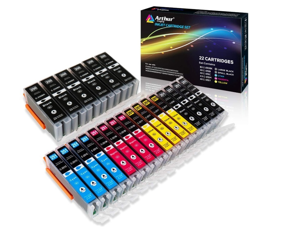 Compatible Ink Cartridges for  Canon 250XL / 251XL | 22 Cartridges for PIXMA