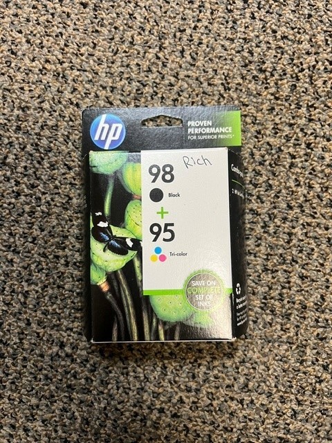 Genuine HP 98 Black & HP 95 Tri-color Ink Combo Pack Sealed Expired 05/2015